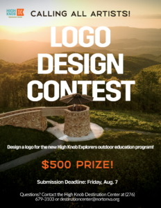 High Knob Explorers Program Logo Contest Photo of flyer announcing logo design contest for High Knob Explorers program.